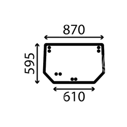 szyba New Holland TD5, Case Farmall A - tylna Numer porównawczy 84396387 (2528)