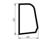 szyba ładowarka teleskopowa Manitou - boczna lewa 549692 (2629)