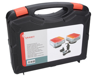zestaw lamp LED tylnych bezprzewodowy 12V, 24V na magnes w walizce GRANIT