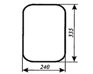 szyba do ciągnika MTZ-82 mała kabina oryginalna - przednia dolna (lewa, prawa) (84)