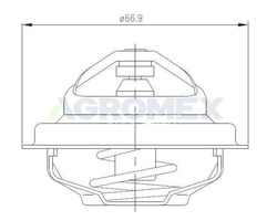 Termostat C-385 Zetor 4-cylindrowy ORYGINAŁ URSUS