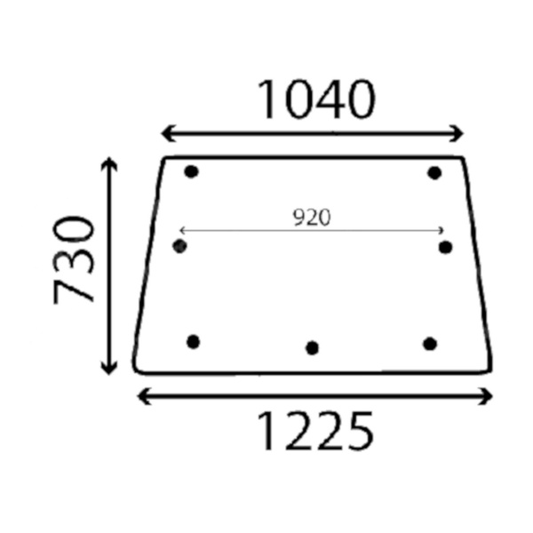 szyba Massey Ferguson - tylna 3301908M2 (5077)