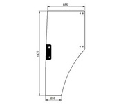 szyba do ciągnika John Deere - drzwi lewe ER047314 (1135)