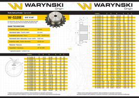 Koło zębate hartowane z kołnierzem 10B-1 (R1 5/8) Z-30 Waryński