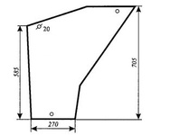 szyba do ciągnika NEW HOLLAND 7056, FIAT - drzwi dolna (lewa, prawa) (833)