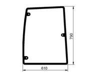 szyba Zetor Major, Farmtrac - boczna lewa 935536 (1651)