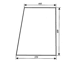szyba do ciągnika C-330 kabina Chojnów II - drzwi góra (lewa, prawa) (96)