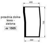 szyba MF serie 4200 4300 - przednia dolna lewa zielona (1505)