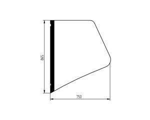 szyba ładowarka Merlo Multi Farmer, Panoramic - boczna lewa 049498 (2772)