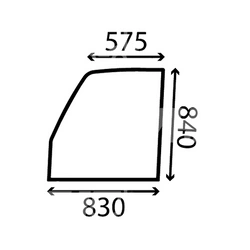 szyba ładowarka teleskopowa JCB - drzwi górna 827/30503 (1697)