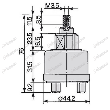 przełącznik, włącznik wałka odbioru mocy WOM Claas, Renault, Massey Ferguson 7700037139, 3619445M2