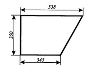 szyba do ciągnika Ursus 2802, 3502 Ogrodnik kabina Koja Smolniki - drzwi dolna (lewa, prawa) (452)