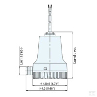 Pompa zanurzeniowa 12V przewód 8m 6m/h