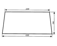 szyba do ciągnika C-360 kabina Koźmin (Henmar, Stawowy) - tylna wer 1 (681)