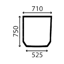 szyba Kubota - tylna RH418-46530 (5093)