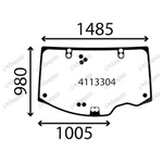 szyba Claas Arion, Axion - tylna ogrzewana 0021523233 (4691)