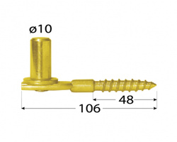 Uchwyt czopowy wkręcany do bram furtki drzwi 106x48 domax