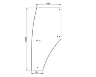 szyba do ciągnika John Deere - drzwi lewe ER200625 (2208)