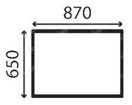 szyba Bobcat - tylna 6664172 (3771)