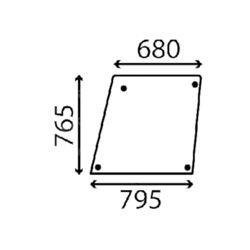 szyba Landini - drzwi górna lewa 3540290M1