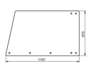 szyba do ciągnika Deutz-Fahr - drzwi górna 04366138 (1805)