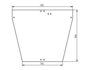 szyba koparko-ładowarka Case, Fermec, Terex, MF - tylna 3512269M91, 3512269M1 (2853)
