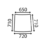 szyba do ciągnika John Deere - drzwi górna R50755 (1020)