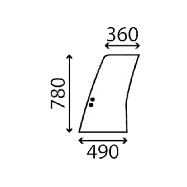 szyba Kobelco, New Holland - drzwi przednia górna lewa przesuwana LQ02C01315S003