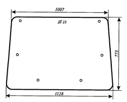 szyba do ciągnika URSUS 1634 - tylna (346)