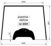 szyba MF serie 4200 - przednia zielona (2301)