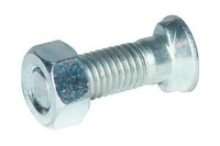 Śruba płużna 2-noskowa z łbem owalnym Kramp, M12 x 35 mm z nakrętką