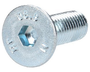 śruba z łbem stożkowym na imbus M8x25 8.8 ocynk DIN7991