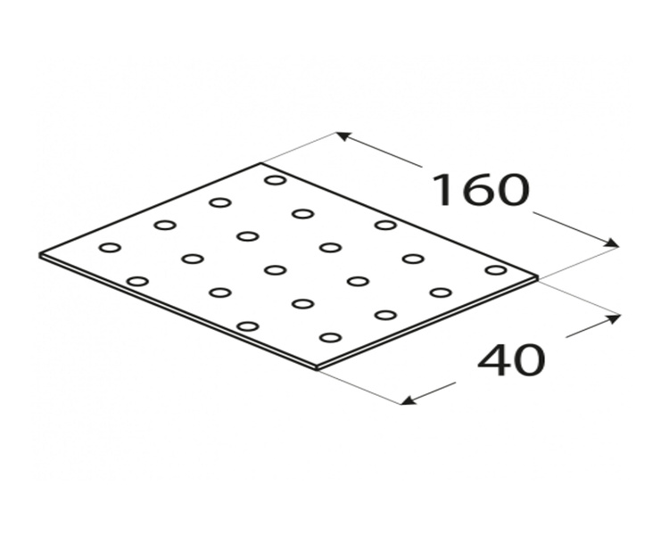 Płytka perforowana łącznik 40x160x2,0 dmx