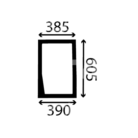 szyba CLAAS / Renault Celtis RA RC RX 426 436 442 456 - przednia dolna lewa 6005029096 (1372)