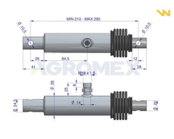 Cylinder hydrauliczny nurnikowy rozsiewacz nawozów Brzeg Waryński