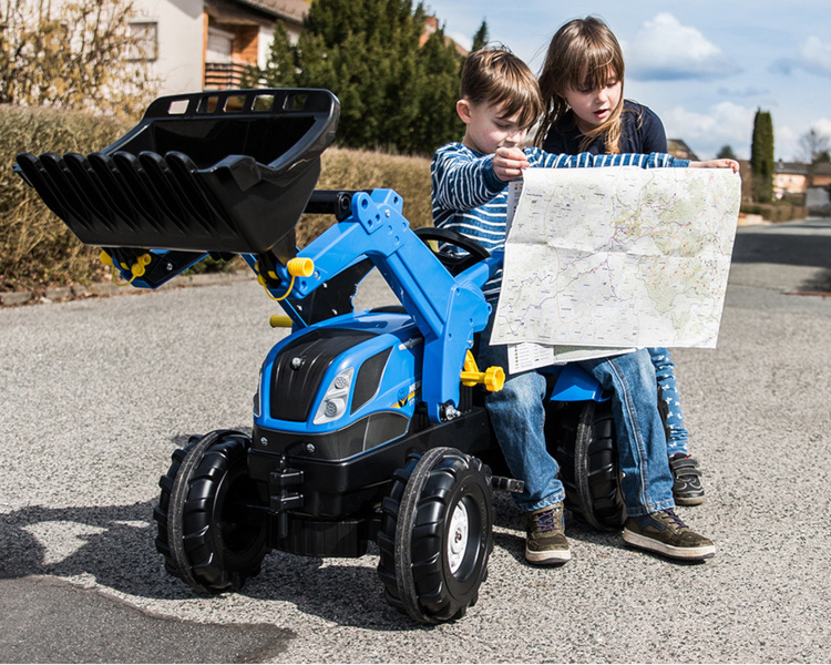 Traktor na pedały z ładowczem New Holland rollyFarmtrac Rolly Toys 611256