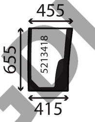 szyba Landini, McCormick - przednia dolna prawa 6500038M1 (4976)
