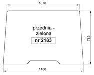 szyba Claas/Renault Ergos - przednia 6005021290 (2183)