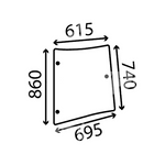 szyba MF serie 5400 - narożnikowa prawa 4272766M1 (1581)