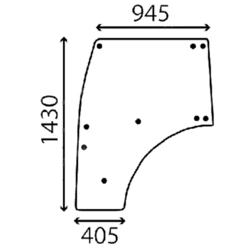 szyba Case - drzwi 450191A1 (4612)