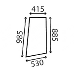 szyba JCB - boczna prawa 827/20331