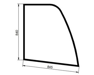 szyba do ładowarki Atlas AR50, AR60 - boczna prawa stała 8013354 (5023)