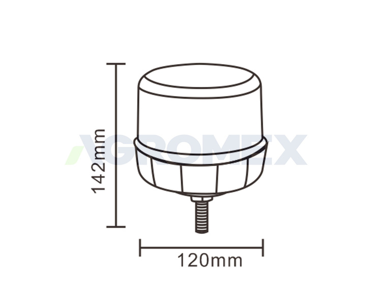 Lampa błyskowa ostrzegawcza 8LED 13W R65 R10 śruba