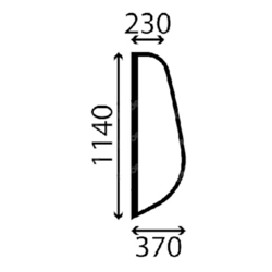 szyba JCB - boczna lewa JHN0176 (3113)