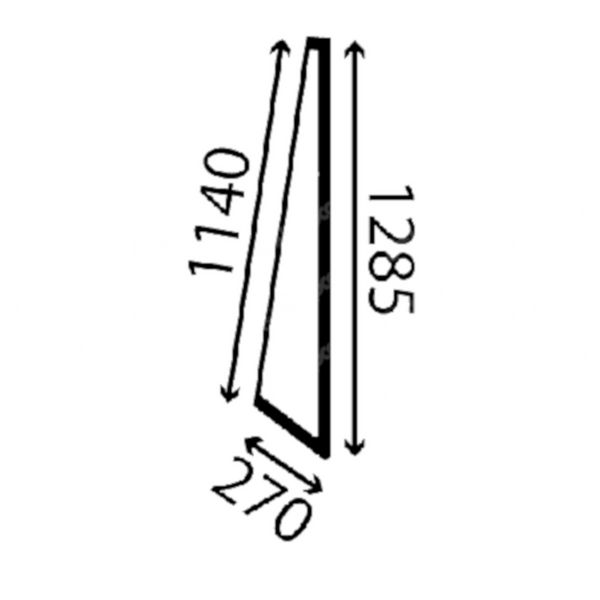 szyba JCB - narożna lewa 827/80185 (5064)