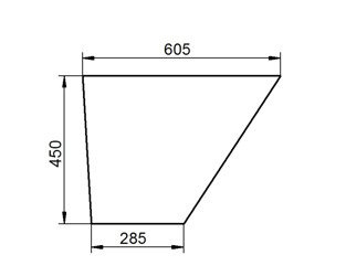 szyba do ciągnika Fendt - drzwi dolna bezbarwna 275500210230 (4411)