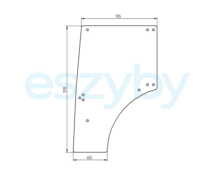 szyba Fiat seria 86 S, V, DT - drzwi 44910417 (2592)