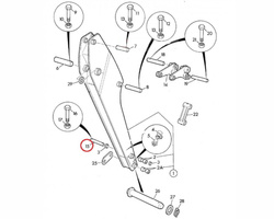 sworzeń mocowania łącznika łyżki do koparko ładowarki JCB 811/20061
