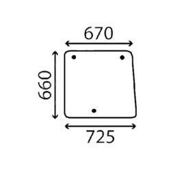 szyba Landini, Massey Ferguson - boczna 3535259M1 (4934)