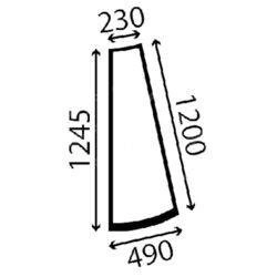 szyba JCB - narożna prawa 827/20341 (3063)